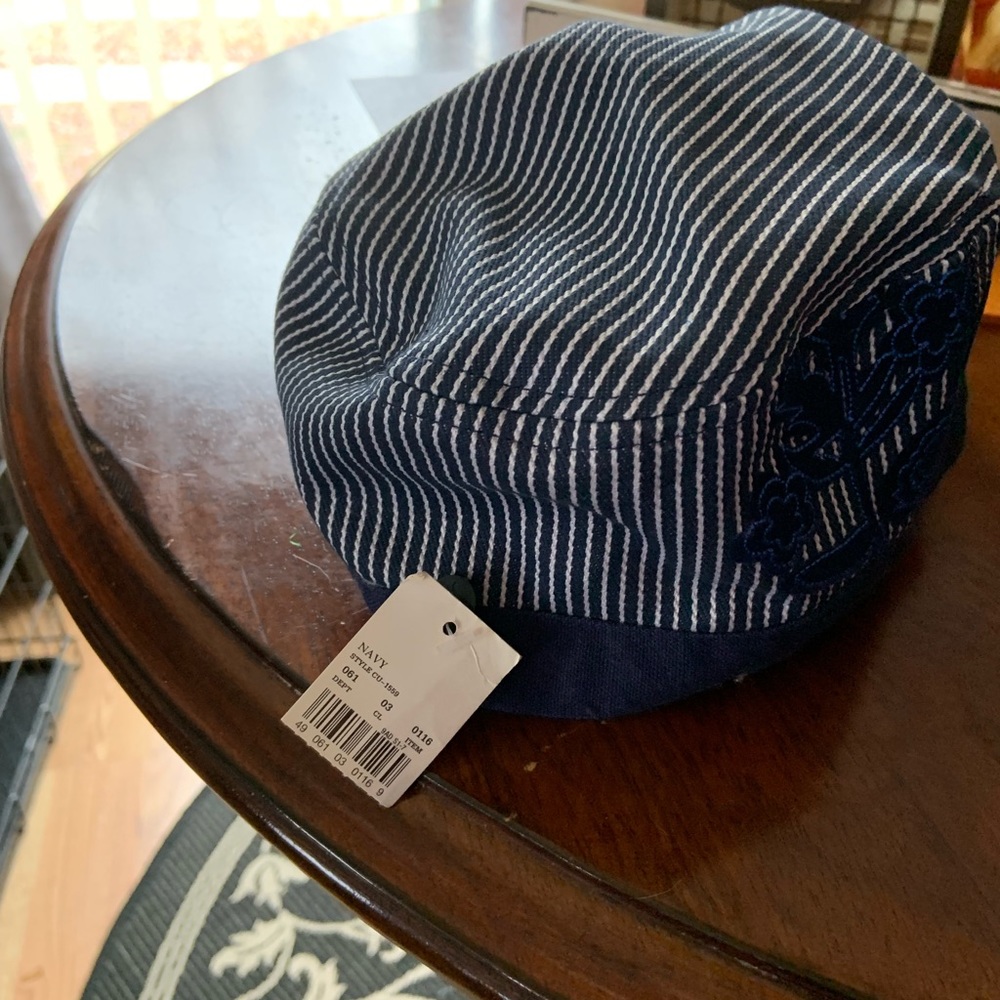 Navy and white Womens hat